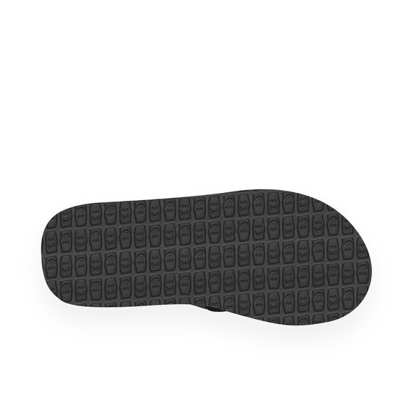 Sanuk Ziggy Flip Flops Sandals Mens 8 Black Soft Top NEW